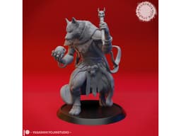 Coyote Necromancer - Tabletop Miniature 3d model