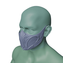 SUB ZERO MASK MORTAL KOMBAT 1 3d model