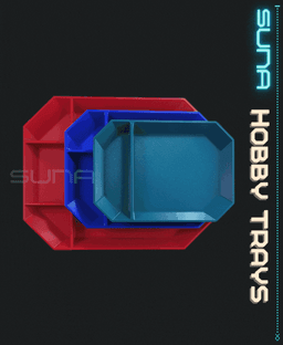 Hobby Trays - 8 versions! 3d model
