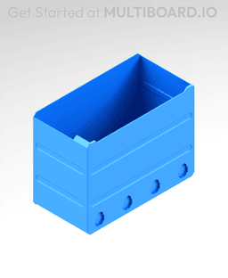 4x3x2 LU - Labelled - Magnetic - Simple Multibin Drawer 3d model