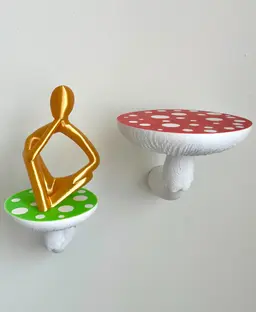 Mushroom Floating Shelf Decor /3MF 3d model