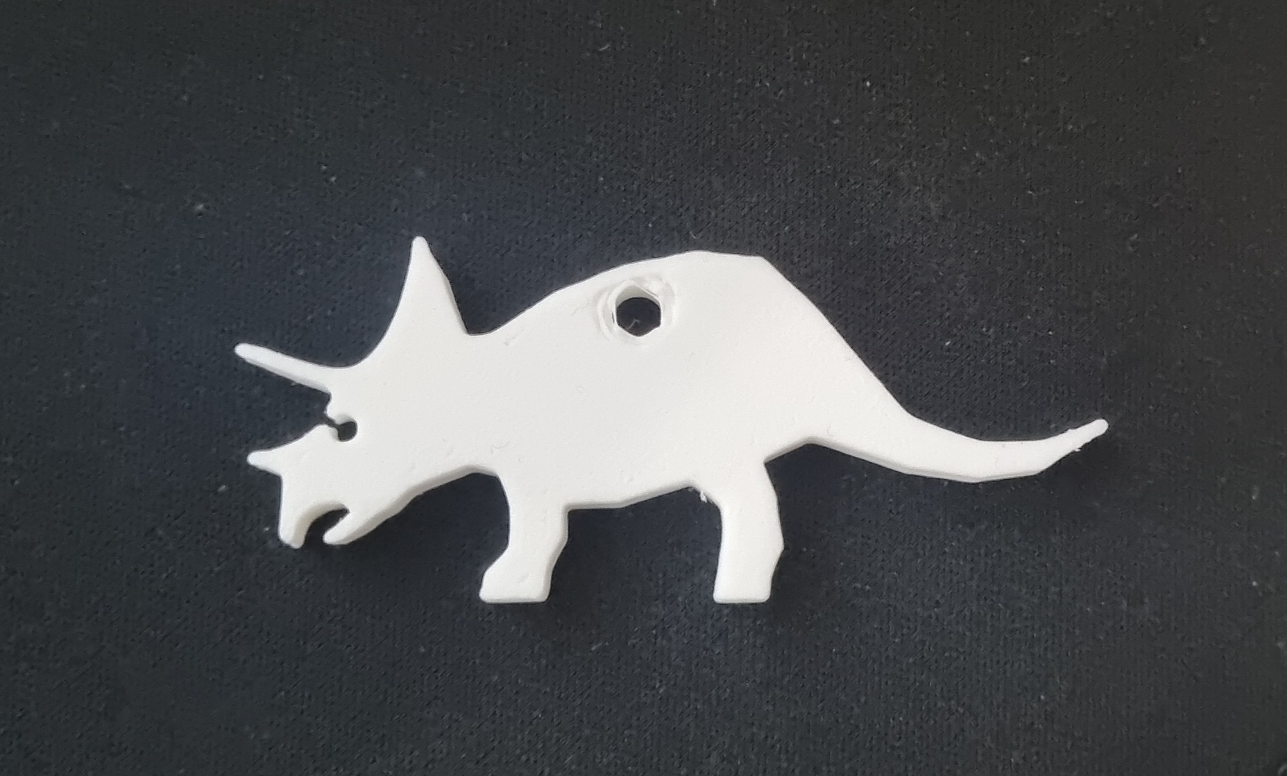 Small Triceratops Earing/Keyring 3d model