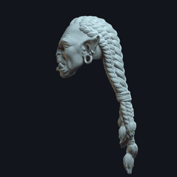 Female Orc v1 Action Figure Head 3d model