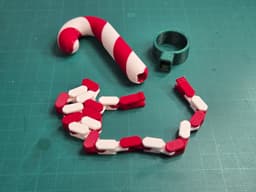 Candy Cane Ringchaku — Ringchaku Spinning Fidget Toy Christmas Edition 3d model