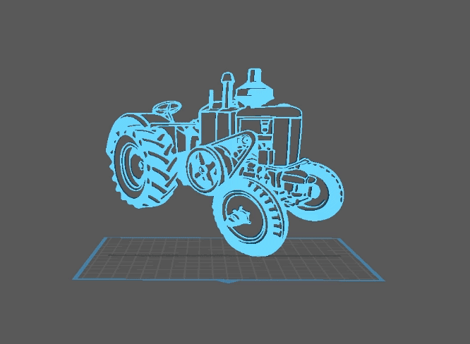 Tractor - Vierzon Wall Art 3d model