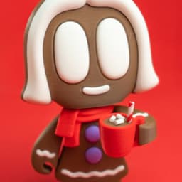 Gingerbread Blobs - Mini Modular Articulated Art Toy 3d model