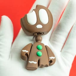 Gingerbread Blobs - Mini Modular Articulated Art Toy 3d model