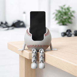Baseball Phone Holder | Flexi Funny Desk Stand | Articulated Sports | Sitting Flexible Legs 3d model