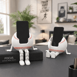 Baseball Phone Holder | Flexi Funny Desk Stand | Articulated Sports | Sitting Flexible Legs 3d model