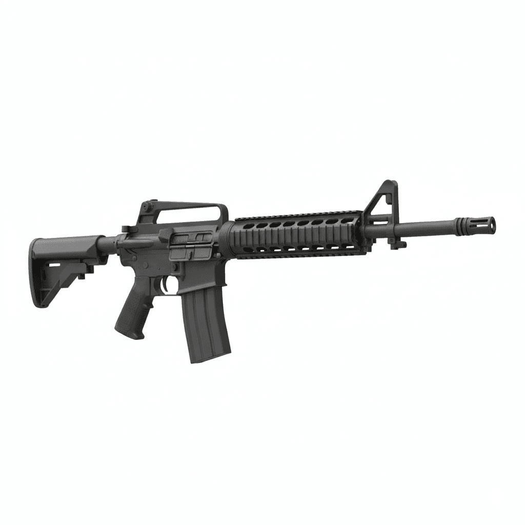 Gun Bushmaster XM15 Tactical Rifle 3d model
