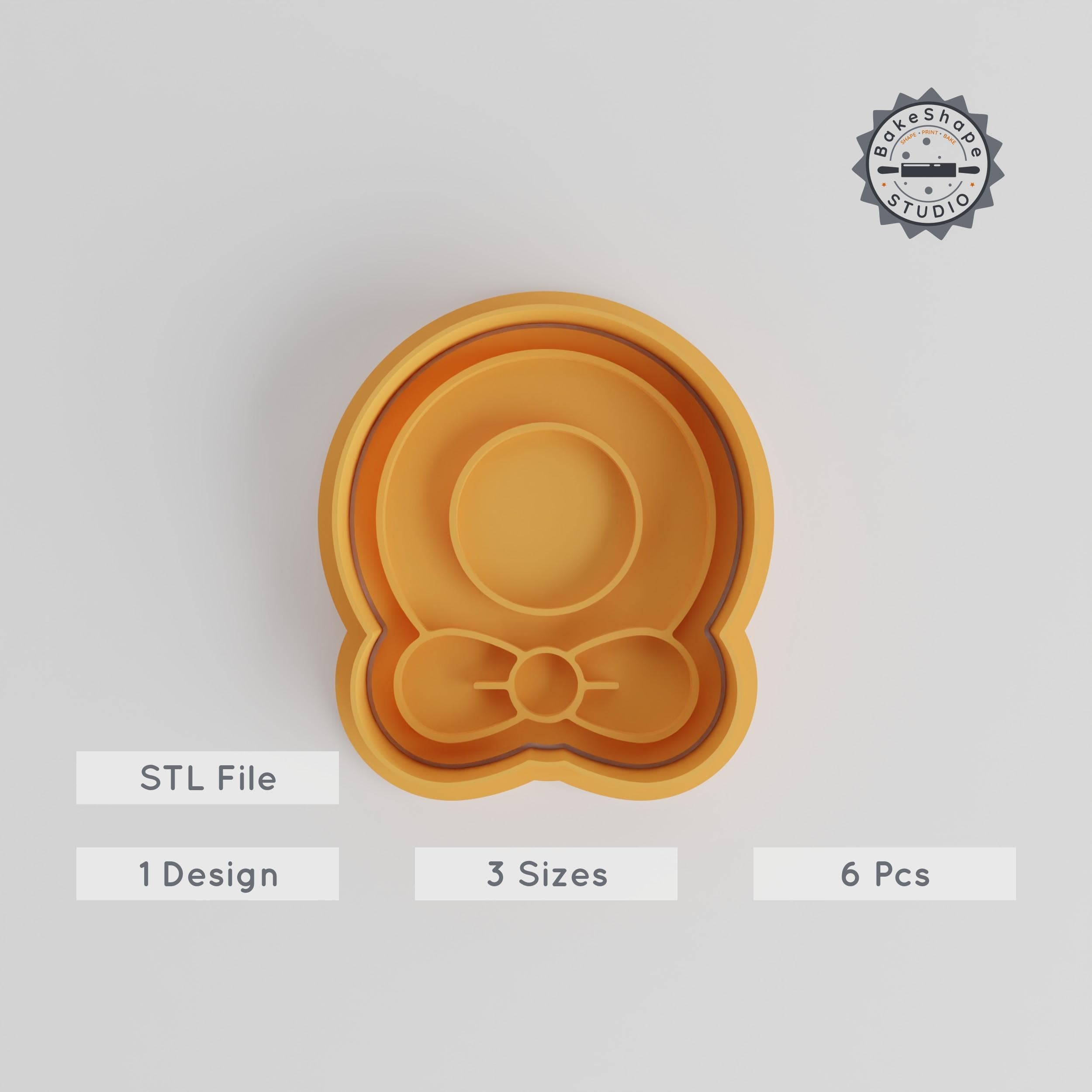 Wreath Shape Cutter & Stamp Set, Perfect for Cookies & Fondant, Holiday Garland, Christmas Ornament, 6-Piece Collection, S/M/L Sizes PRODUCT_4987 3d model