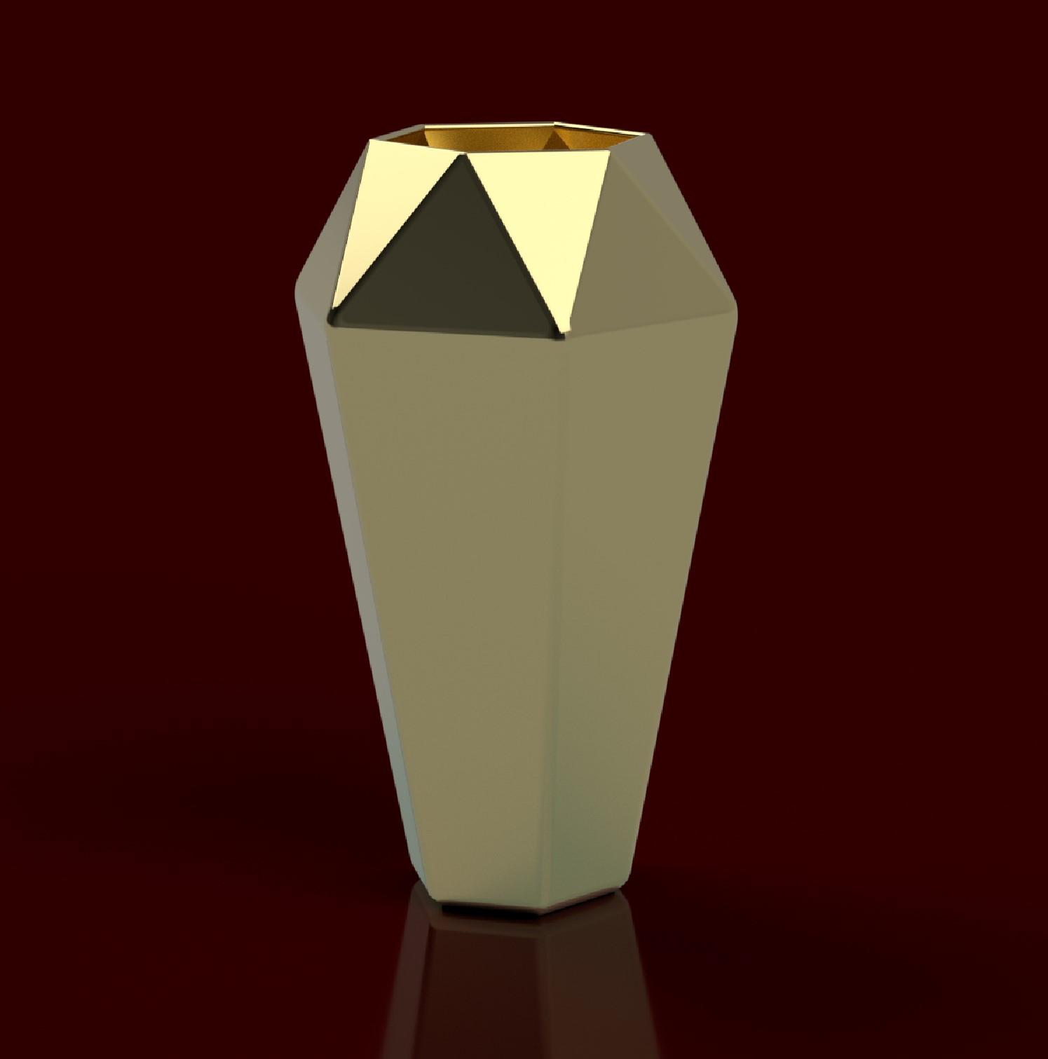 Tall Faceted Vase 3d model