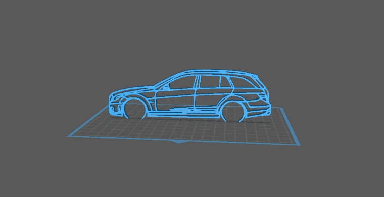 Mercedes - C63 Break Wall Art 3d model