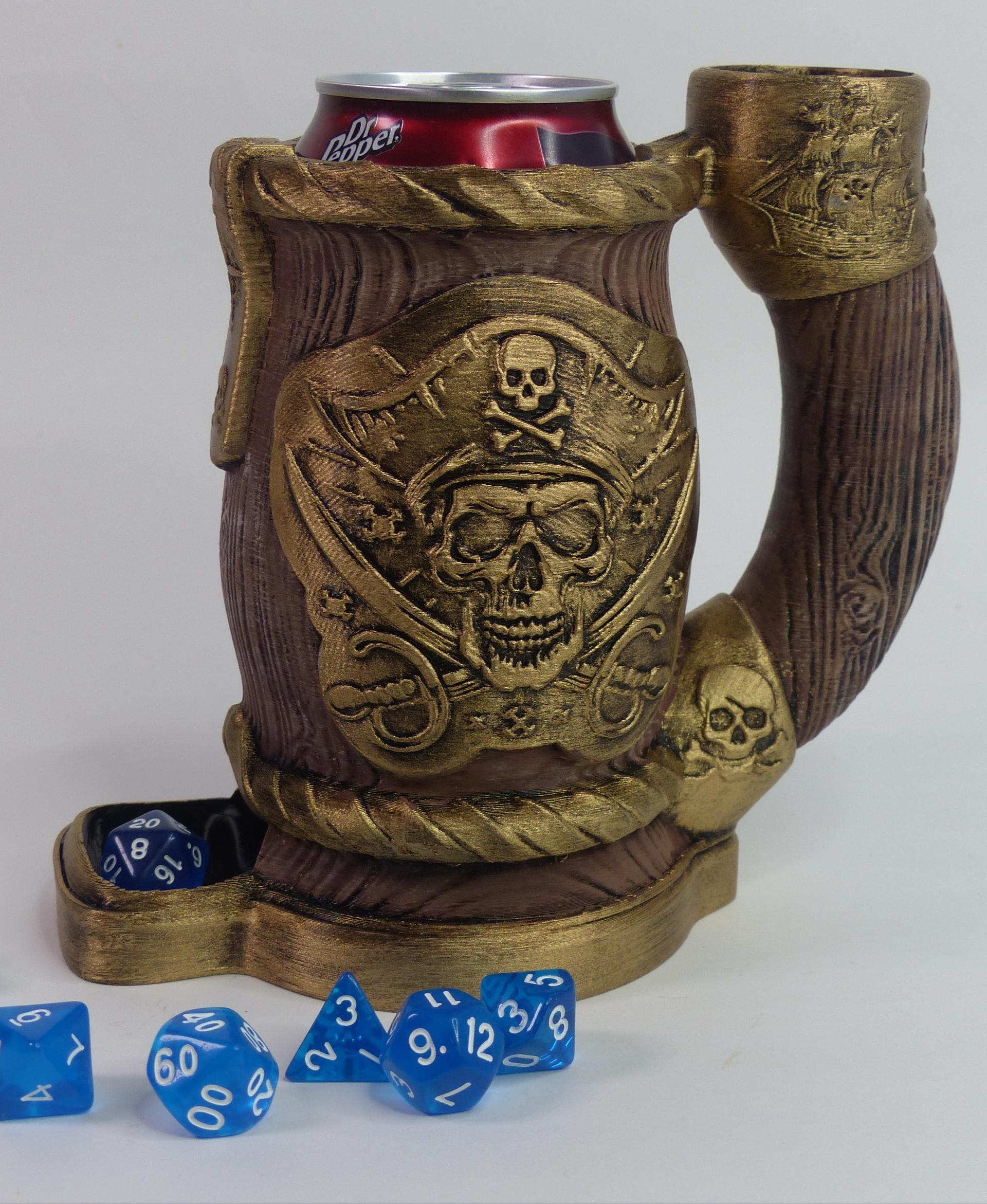 Pirate Can Cozy Dice tower 3d model