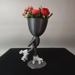 Roller Skating Head Planter 3d model