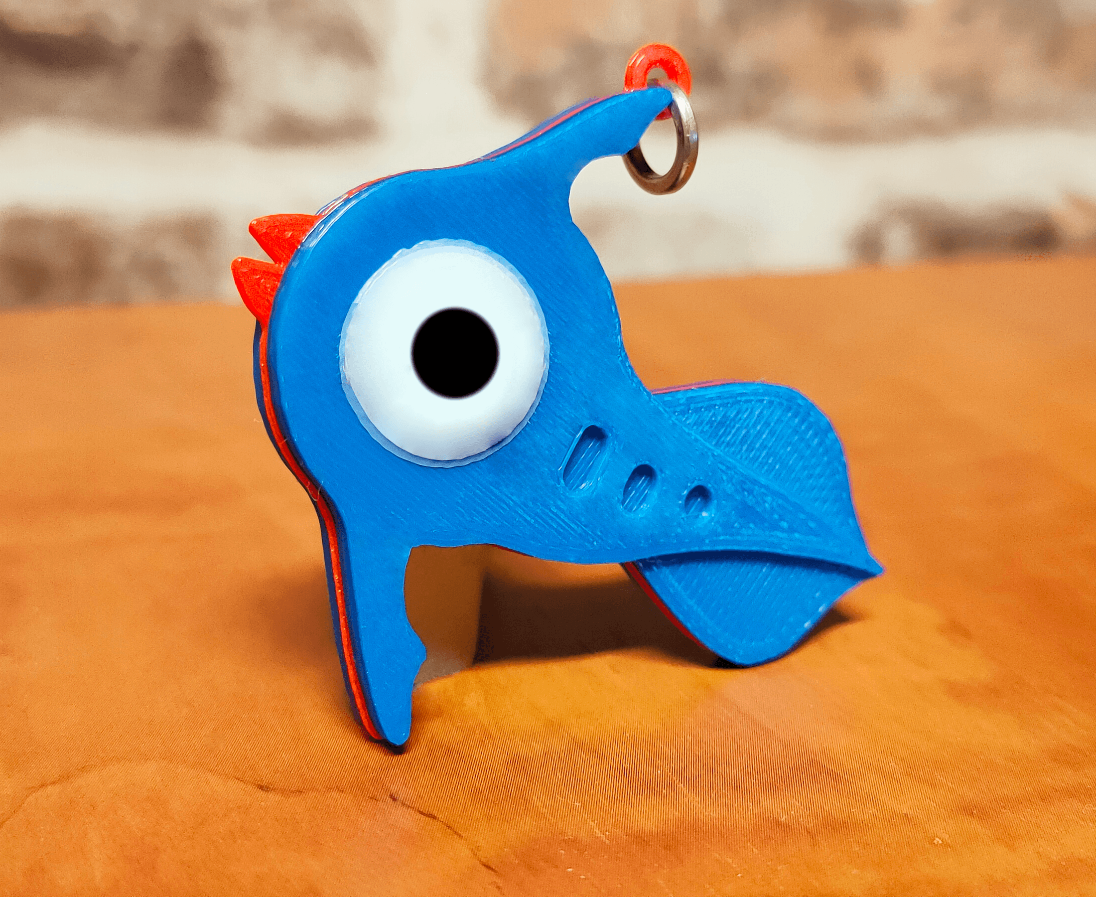 Subnautica Peeper fish key chain, earring, dogtag, jewlery 3d model