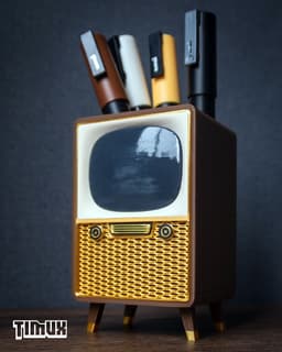 VINTAGE TV PEN HOLDER 3d model