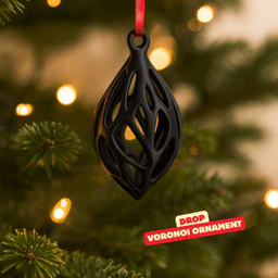 DROP ORNAMENT VORONOI / CHRISTMAS TREE DECOR / HOMEDECOR / DECOR / DECORATIONS / DESIGNER 3d model