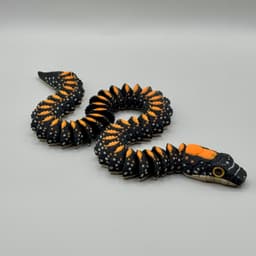 Articulated Paradise Flying Snake | Pre-Painted + Optional 12 mm Glass Eye Version 3d model