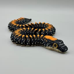 Articulated Paradise Flying Snake | Pre-Painted + Optional 12 mm Glass Eye Version 3d model