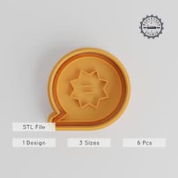 Debate Shape Cutter & Stamp, Cookie & Fondant Tool, Education Theme, Set of 6, Includes Small, Medium, Large Sizes PRODUCT_2917 3d model