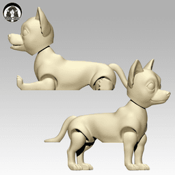 Chihuahua - Articulated dog 3d model