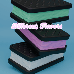 Ice Cream Sandwich Storage Box 3d model