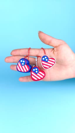 USA Heart Clicker Keychain – 4th of July Edition 3d model