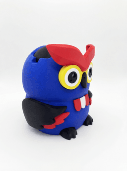 Owl Piggy Bank & Pen Holder – 2-in-1 Modular Desk Organizer 3d model