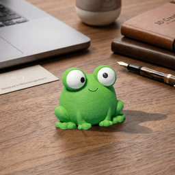 CUTE FROG WITH ROTATING EYES (NO AMS) / CUTE GROG SCULPTURE / BUDDY / FROGS / SHLEFDECOR 3d model