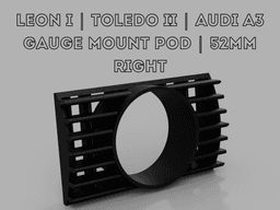 Seat Leon Toledo 2 Audi A3 Gauge Mount Pod 52mm Right 3d model