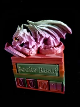 Reading Dragon Book Counter (Personal Use) 3d model