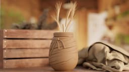 Saddle Bag Vase – Unique Western Decor for Rustic Home Accents 3d model