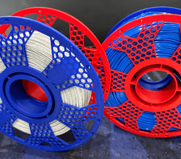 Bambu Lab Filament Spool - Hex Snowflake 3d model