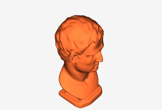 3D Scanned Antique Bust Statue 3d model