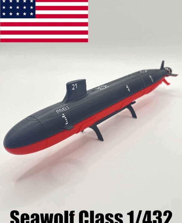 Seawolf Class Submarine 1/432 / Military Nuclear Navy USA US Model 3d printing Replica 3d model