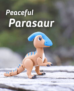 Peaceful Parasaur - Articulated Fidget Parasaur - Ludo Animal 3d model
