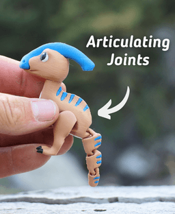 Peaceful Parasaur - Articulated Fidget Parasaur - Ludo Animal 3d model