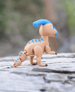Peaceful Parasaur - Articulated Fidget Parasaur - Ludo Animal 3d model