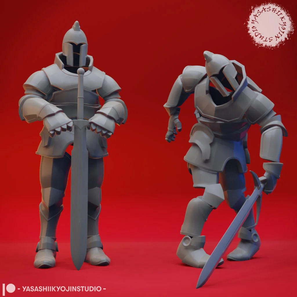 Animated Armour - Tabletop Miniature 3d model