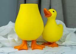 Duck Buddy & Duck Feet Vase – The Perfect Duo! 3d model