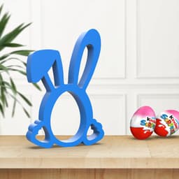 3D Bunny Egg Holder, Surprise Egg Bunny Ears Egg Holder, Candy Holder, Egg Hunt, Easter Egg Gifts 3d model