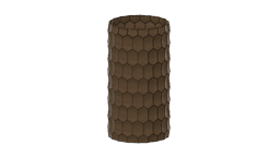 Planter for Vines & Flowers – Round V5 (Parametric Hexagon Texture) | 3D Printable STL free 3d model