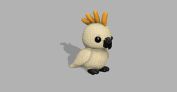 Crochet texture parrot 3d model