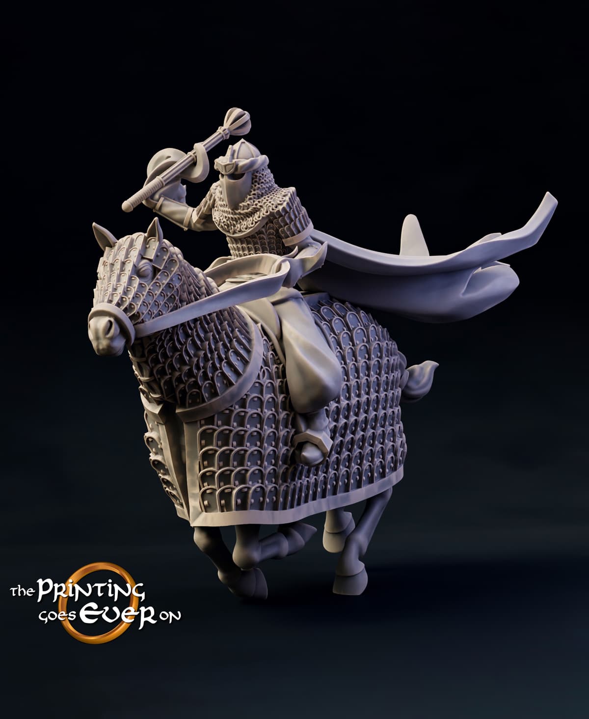Dark Cataphract - Mounted 3d model