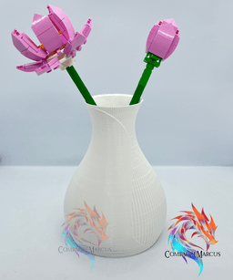 Modern Vase set of 2 / no supports / 3mf included 3d model