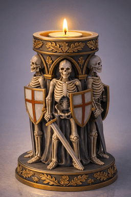 Skeleton Knight Candle Holder STL | Dark Fantasy Decor 3d model