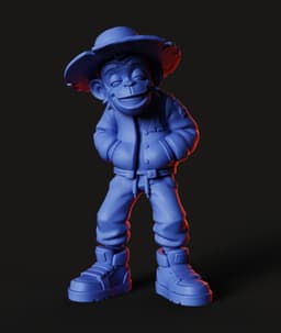 Street Monkey STL | Figurine 3D Print | HighDetail 3d model