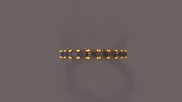 Smoky Quartz Gold Band 3d model