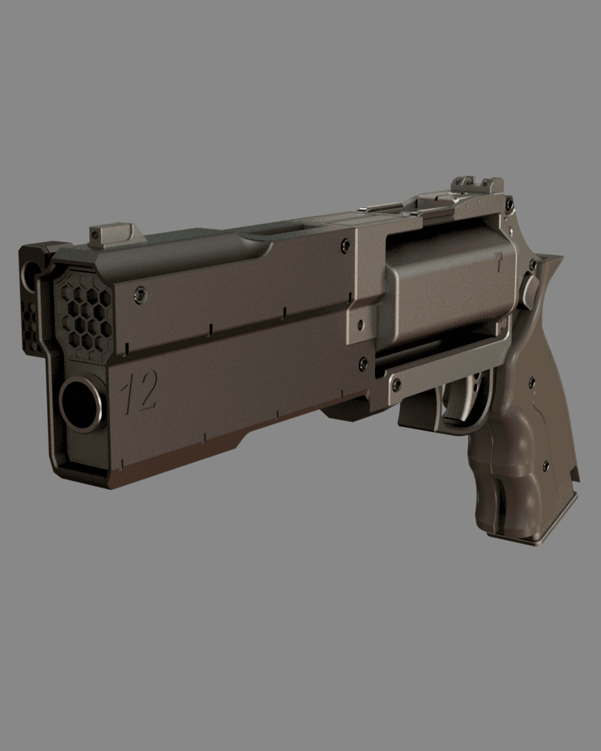 Hailstorm Revolver Replica Call of Duty: Infinite Warfare 3d model